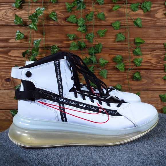 Nike Air Max 720 Saturn Mens High Top Basketball Shoes 12 White Black Red main image 4